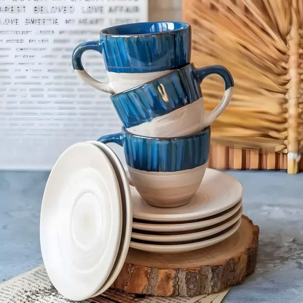Set de tazas y platos de cerámica 12 piezas - Imagen 6