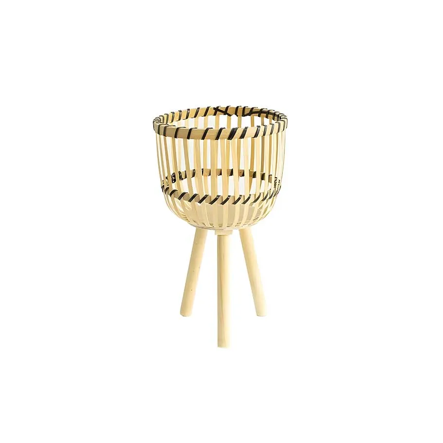Soporte de bambú para macetas