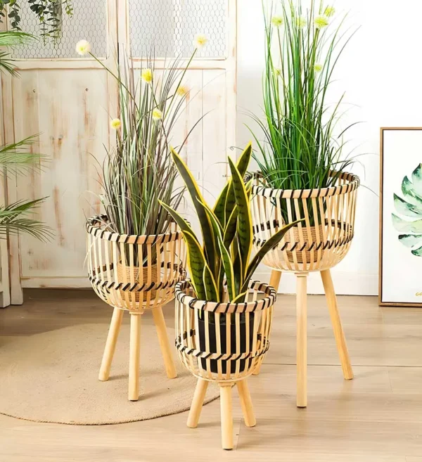 Soporte de bambú para macetas - Imagen 3