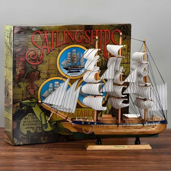 Adorno de velero de madera - Imagen 3