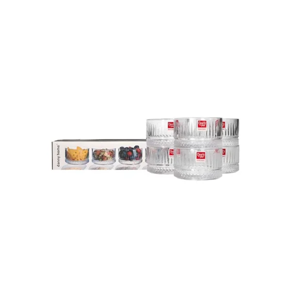 Set de 6 vasos de cristal para postre