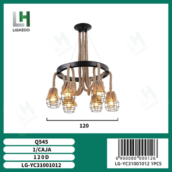 Lámpara decorativa colgante de techo