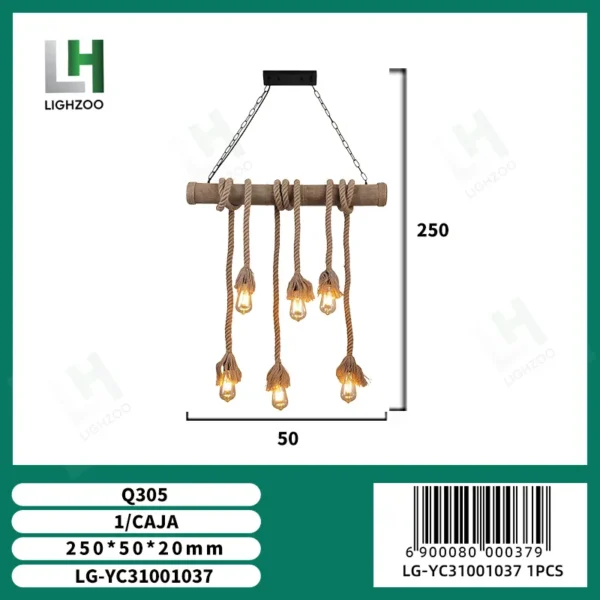 Lámpara decorativa colgante de techo