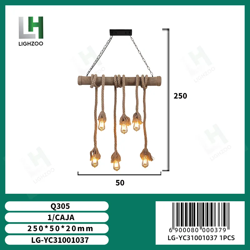 Lámpara decorativa colgante de techo