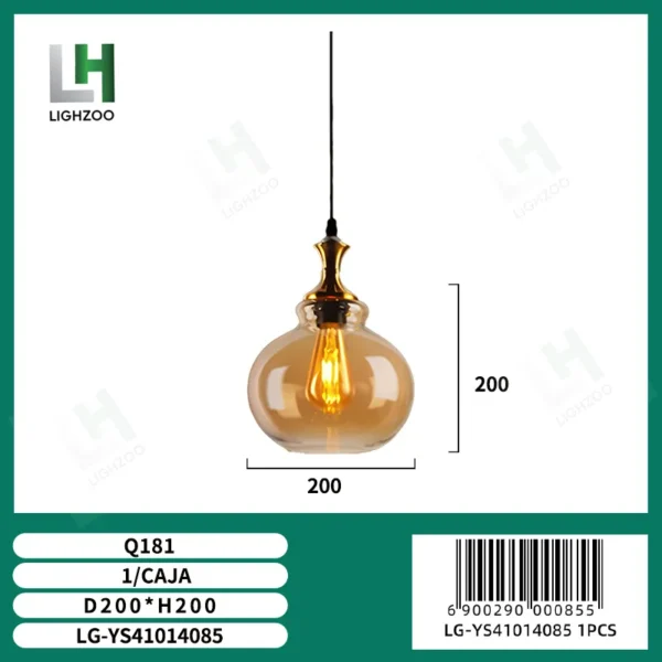 Lámpara decorativa colgante de techo