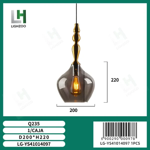 Lámpara decorativa colgante de techo