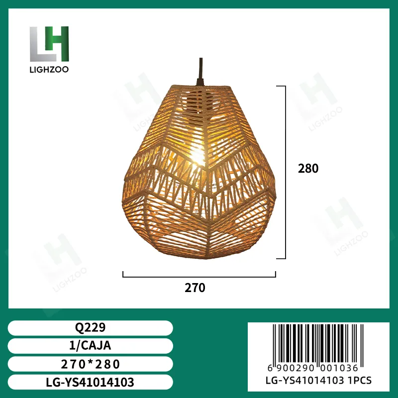 Lámpara decorativa colgante de techo
