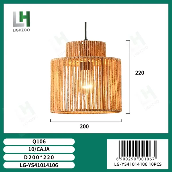 Lámpara decorativa colgante de techo