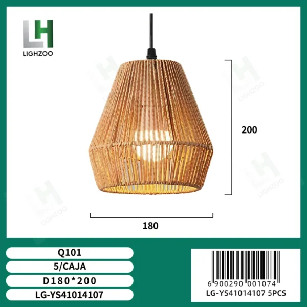 Lámpara decorativa colgante de techo