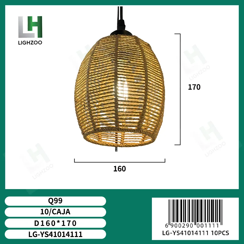 Lámpara decorativa colgante de techo