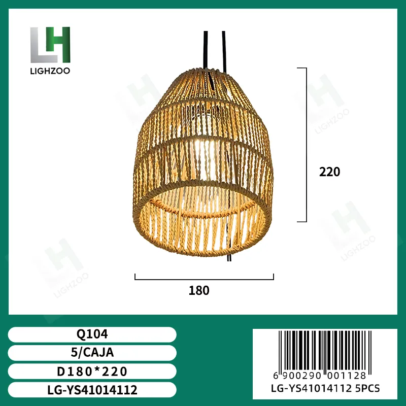 Lámpara decorativa colgante de techo