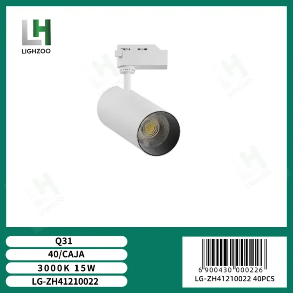 Luz spot para riel