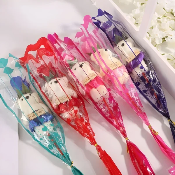 Arreglo floral, diseño de Oso - Imagen 3