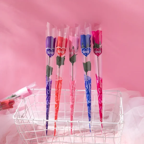 Arreglo de rosas colores variados - Imagen 2