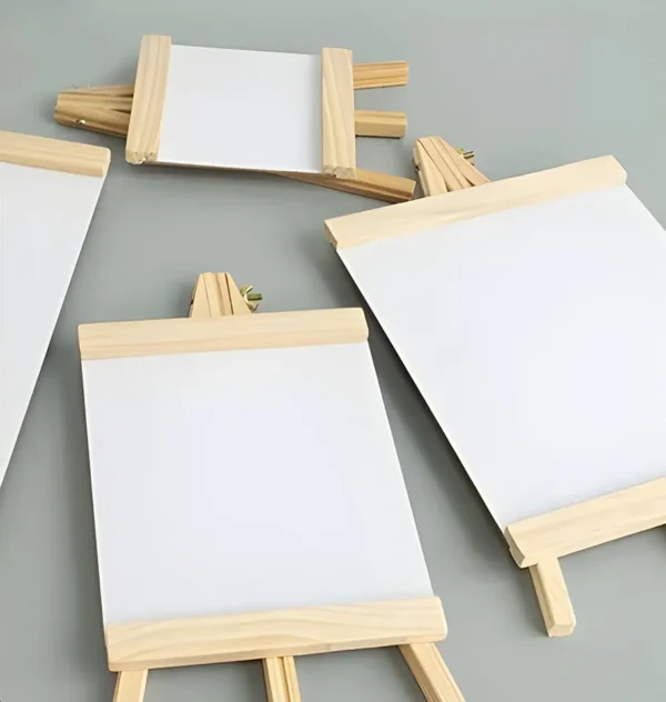 Pizarrón blanco de madera con trípode - Imagen 3