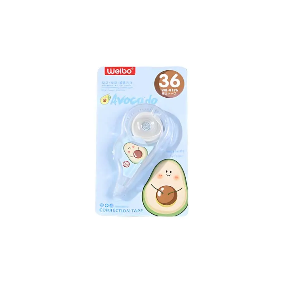 Cinta correctora diseño de aguacate